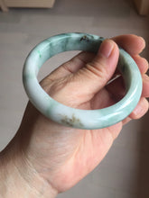 Load image into Gallery viewer, 57.8mm Certified Type A 100% Natural sunny green dark green white Jadeite bangle AZ164-6583