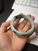 Load image into Gallery viewer, 53.9mm 100% natural Type A sunny green white purple jadeite jade bangle BN4-8233