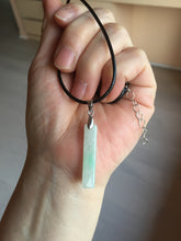 Load image into Gallery viewer, 100% natural type A jadeite jade icy watery green white purple black energy bar pendant group AX153 Add on item