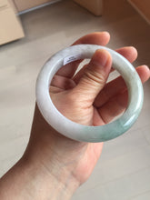 Load image into Gallery viewer, 60.4mm certified Type A 100% Natural icy watery light green/purple Jadeite Jade bangle BF145-9528