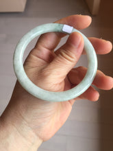 Load image into Gallery viewer, 58.3mm certified Type A 100% Natural light green flat round cut Jadeite Jade bangle PH215-3239