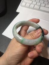 Load image into Gallery viewer, 53.9mm 100% natural Type A sunny green white purple jadeite jade bangle BN4-8233