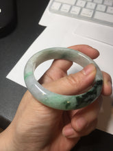 Load image into Gallery viewer, 53.9mm 100% natural Type A sunny green white purple jadeite jade bangle BN4-8233