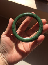 Load image into Gallery viewer, 56.8mm Certified 100% Natural Deep Pine Green/Black "Serene Ember Forest" Nephrite (red-skin nephrite 红皮碧玉) Bangle HT168-21-3866