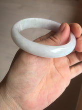 Load image into Gallery viewer, 50.5mm Certified Type A 100% Natural light purple/white oval shape Jadeite Jade bangle BK128-0257