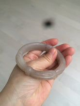 Load image into Gallery viewer, 56mm 100% natural light Pink/black/purple Quartzite (Shetaicui jade) 3D carved Bow knot bangle SY8