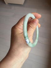 Load image into Gallery viewer, 58.3mm certified Type A 100% Natural light green flat round cut Jadeite Jade bangle PH215-3239