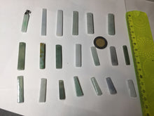 Load image into Gallery viewer, 100% natural type A jadeite jade icy watery green white purple black energy bar pendant group AX153