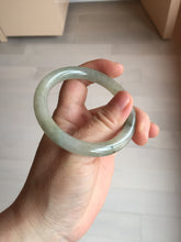 Load image into Gallery viewer, 51.5mm certified 100% natural Type A light green yellow with floating seaweed round cut jadeite jade bangle BM64-6613