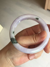 Load image into Gallery viewer, 55.5mm certified 100% natural type A sunny green/purple jadeite jade bangle BN88-8714