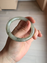Load image into Gallery viewer, 51.5mm certified 100% natural Type A light green yellow with floating seaweed round cut jadeite jade bangle BM64-6613