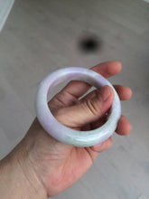 Load image into Gallery viewer, 53mm Certified 100% natural Type A olive green/white/purple jadeite jade bangle AZ2-0466