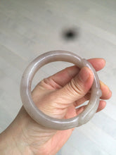 Load image into Gallery viewer, 56mm 100% natural light Pink/black/purple Quartzite (Shetaicui jade) 3D carved Bow knot bangle SY8