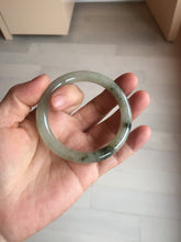 Load image into Gallery viewer, 51.5mm certified 100% natural Type A light green yellow with floating seaweed round cut jadeite jade bangle BM64-6613