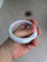 Load image into Gallery viewer, 53mm Certified 100% natural Type A olive green/white/purple jadeite jade bangle AZ2-0466