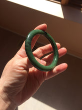 Load image into Gallery viewer, 55mm Certified 100% Natural Deep Pine Green/Black "Serene Ember Forest" Nephrite (red-skin nephrite 红皮碧玉) Bangle HT168-19-6175