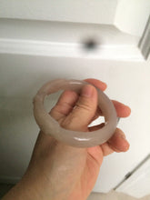 Load image into Gallery viewer, 56mm 100% natural light Pink/black/purple Quartzite (Shetaicui jade) 3D carved Bow knot bangle SY8