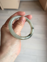 Load image into Gallery viewer, 51.5mm certified 100% natural Type A light green yellow with floating seaweed round cut jadeite jade bangle BM64-6613