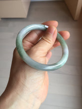 Load image into Gallery viewer, 57mm certified Type A 100% Natural dark green gray light purple round cut Jadeite Jade bangle PH214-3251