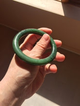 Load image into Gallery viewer, 55mm Certified 100% Natural Deep Pine Green/Black "Serene Ember Forest" Nephrite (red-skin nephrite 红皮碧玉) Bangle HT168-19-6175