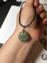 Load image into Gallery viewer, 100% Natural type A green brown doggy paw Jadeite Jade pendant AX154