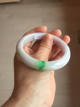 Load image into Gallery viewer, 58.5mm Certified type A 100% Natural sunny green/white/purple(春带彩) Jadeite bangle BS68-2531