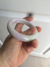 Load image into Gallery viewer, 53mm Certified 100% natural Type A olive green/white/purple jadeite jade bangle AZ2-0466