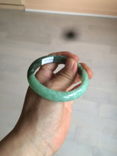 Load image into Gallery viewer, 52.6mm certified 100% natural Type A apple green/dark green jadeite jade bangle H116-2848