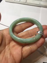 Load image into Gallery viewer, 49mm Certified Type A 100% Natural sunny apple green/red oval Jadeite Jade bangle BG62-0165