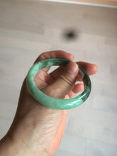 Load image into Gallery viewer, 52.6mm certified 100% natural Type A apple green/dark green jadeite jade bangle H116-2848