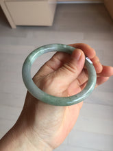 Load image into Gallery viewer, 57mm certified Type A 100% Natural dark green gray light purple round cut Jadeite Jade bangle PH214-3251