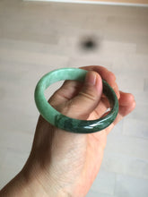 Load image into Gallery viewer, 52.6mm certified 100% natural Type A apple green/dark green jadeite jade bangle H116-2848