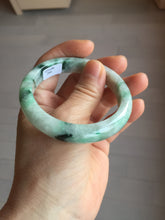 Load image into Gallery viewer, 53.5mm certified type A 100% Natural sunny green light green Jadeite Jade bangle PA261-2991