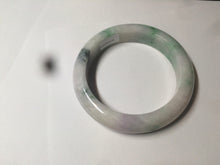 Load image into Gallery viewer, 57.6mm Certified 100% natural Type A sunny green/white/purple jadeite jade bangle AH87-4126