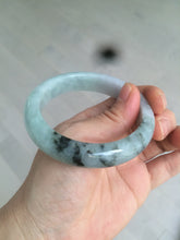 Load image into Gallery viewer, 55 mm Certified type A 100% Natural green/purple/black Jadeite bangle AT97-7557