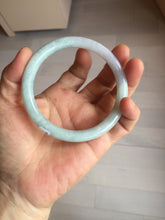 Load image into Gallery viewer, 61.2mm certified Type A 100% Natural light green light purple round cut Jadeite Jade bangle PH213-3242