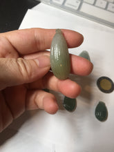 Load image into Gallery viewer, 100% Natural type A light green/gray candied dates Jadeite Jade pendant AX155