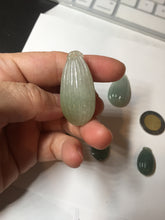 Load image into Gallery viewer, 100% Natural type A light green/gray candied dates Jadeite Jade pendant AX155