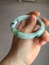 Load image into Gallery viewer, 53.5mm certified type A 100% Natural sunny green light green Jadeite Jade bangle PA261-2991