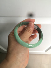 Load image into Gallery viewer, 52.6mm certified 100% natural Type A apple green/dark green jadeite jade bangle H116-2848