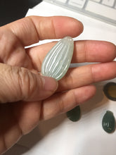 Load image into Gallery viewer, 100% Natural type A light green/gray candied dates Jadeite Jade pendant AX155