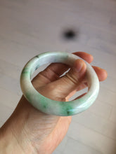 Load image into Gallery viewer, 57.6mm Certified 100% natural Type A sunny green/white/purple jadeite jade bangle AH87-4126