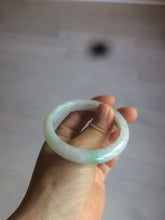 Load image into Gallery viewer, 52.5 mm Certified Type A 100% Natural sunny green/white Jadeite jade bangle m97-5059