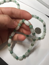 Load image into Gallery viewer, 100% natural type A light green jadeite jade beads bracelet group BQ76