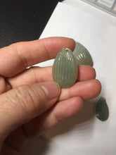 Load image into Gallery viewer, 100% Natural type A light green/gray candied dates Jadeite Jade pendant AX155