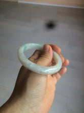 Load image into Gallery viewer, 52.5 mm Certified Type A 100% Natural sunny green/white Jadeite jade bangle m97-5059