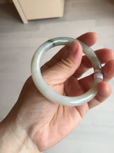 Load image into Gallery viewer, 53.3mm certified 100% natural Type A light green yellow with floating seaweed round cut jadeite jade bangle BM63-6612