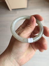 Load image into Gallery viewer, 53.3mm certified 100% natural Type A light green yellow with floating seaweed round cut jadeite jade bangle BM63-6612