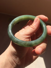 Load image into Gallery viewer, 61mm Certified 100% Natural dark Green/Gray/Black Nephrite Bangle HF137-8883