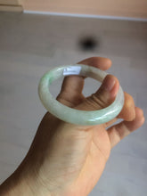 Load image into Gallery viewer, 52.5 mm Certified Type A 100% Natural sunny green/white Jadeite jade bangle m97-5059